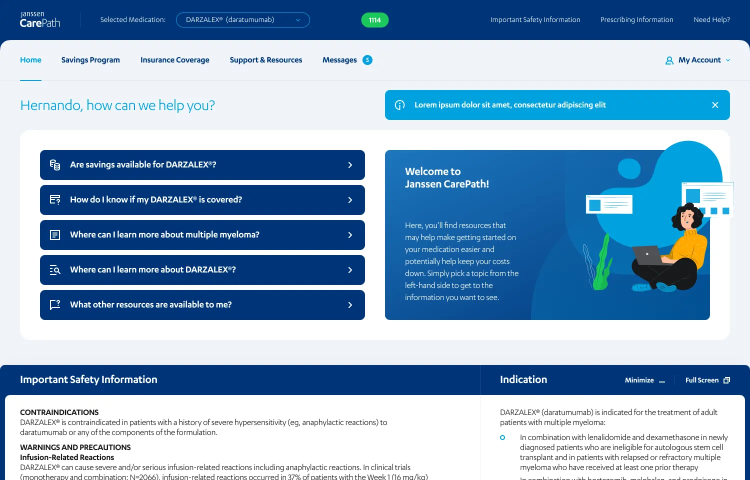 First-time user onboarding experience