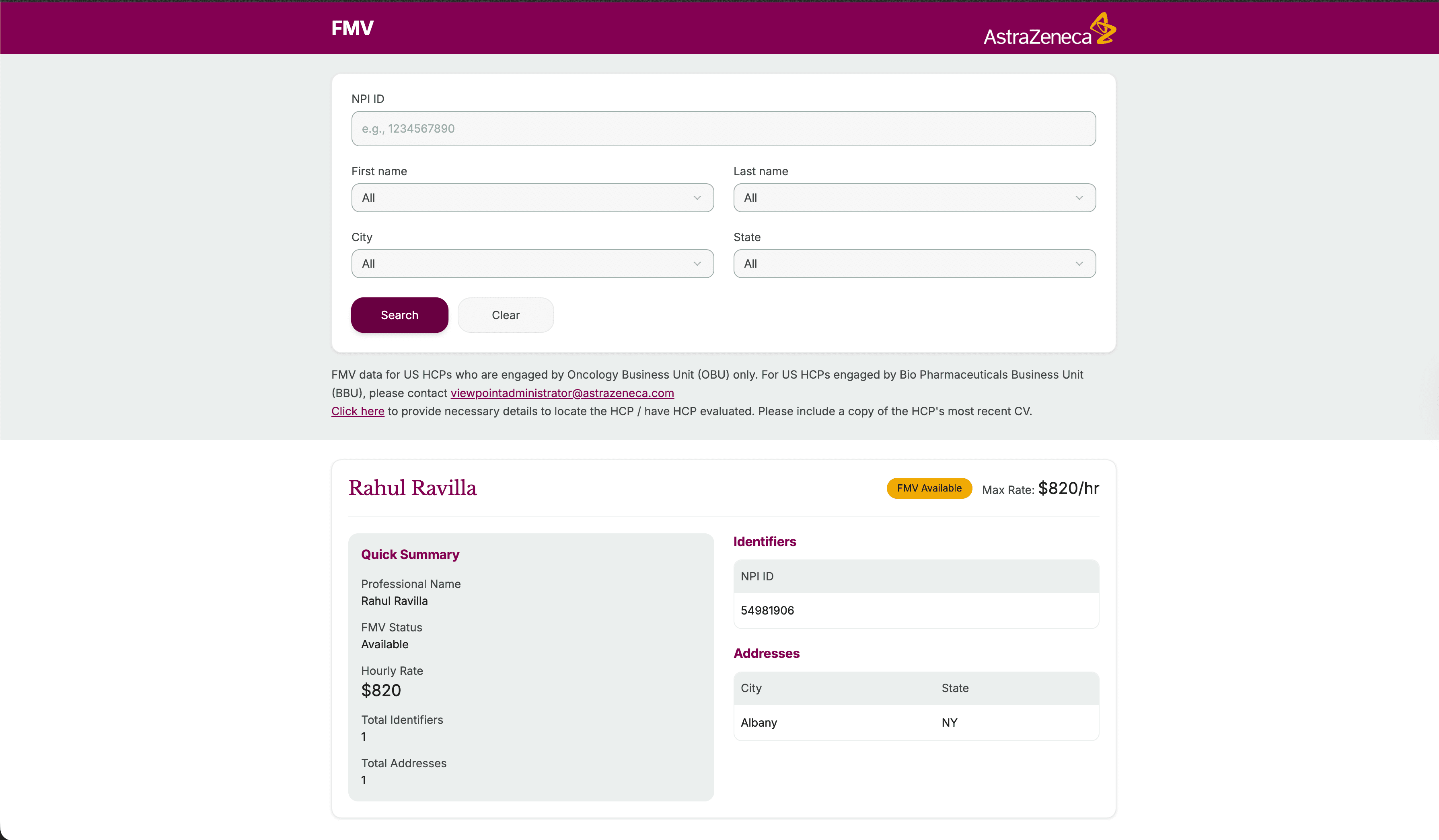 FMV Lookup Tool prototype validated with stakeholders